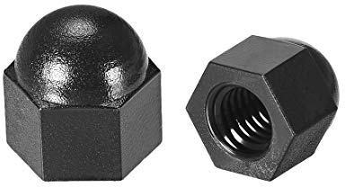 sourcing map 10 st. M6 hattmutter, Hex ek koppelhuvud nötter för skruvar bultar nylon svart