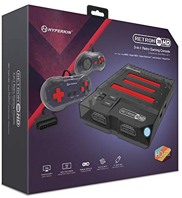 Hyperkin RetroN 3 HD 3-in-1 Retro Gaming Console for NES, Super Famicom, and Genesis/Mega Drive (Space Black), M03888-SB - Sega Genesis