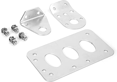 License Plate Holder Motorcycle Side Mount License Plate Bracket Motorcycle Licence Plate Bracket Motorcycle Side Number License Plate Bracket Rear Lamp Tail Light Holder for Cruise Prince (A)