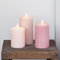 Lights4fun 3er Set LED TruGlow® Kerzen Rosa Geriffelt Timer Batteriebetrieben Innenbereich Muttertagsgeschenk Kerze