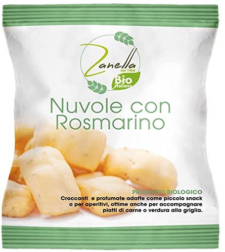 Organic savory snack with Rosemary 30 g, with gluten, with sunflower seed oil, 24 packets, organic snack, aperitif
