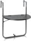 Daromigo Balkontisch klappbar Hängetisch, Balkontisch zum Einhängen, Balkonhängetisch klappbar mit 3-Fach höhenverstellbarer, Wetterfest Hängetisch Klapptisch BxT: 62 x 40 cm, Schwarz Rattan-Optik