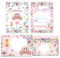 Minkocards 12 Einladungskarten incl. 12 Umschläge 5. Kindergeburtstag Feen Prinzessin Mädchen Einladung fünfte Mädchengeburtstag Geburtstagseinladungen