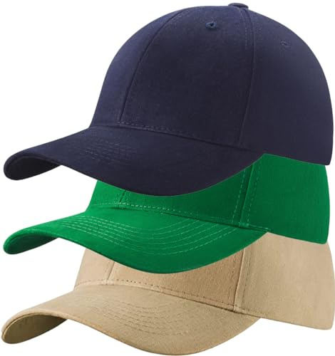 3-pack basebollkeps för män kvinnor 100 % bomull baseballkeps sport vardaglig vanlig solhatt hattar mässing polostil klassisk, Färguppsättning 13, one size