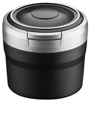 GUOLEIOO Posacenere per Auto, per Mercedes GLA GLA 180 GLA 200 GLA 250 GLA 250e Portacenere Autoestinguente Posacenere Auto con Coperchio,Silver