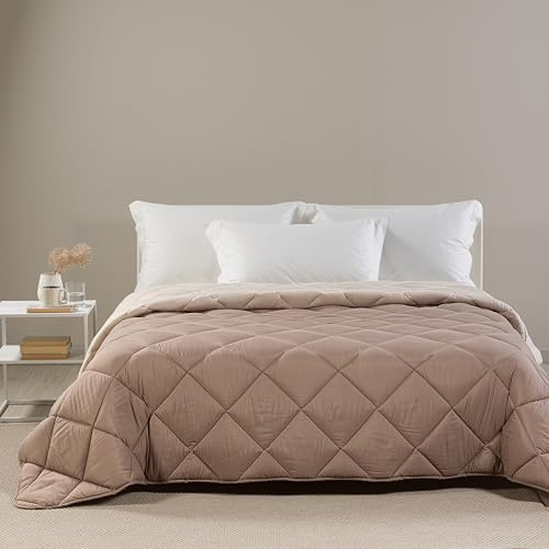 Caleffi - Piumone Matrimoniale Invernale 260x265 cm - Trapunta Matrimoniale Invernale per Inverno e Mezza Stagione - Copriletto in Microfibra Caldo e Morbido - Piumino Autunnale Made in Italy