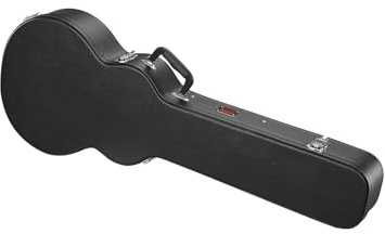 VEVOR Gitarrenkoffer, 105 cm kürbisförmiger Hartschalenkoffer für Gitarre, mit Schloss, Riegel, Schlüsselgriff, PVC-Polsterung, case, Hartschalen-Gitarrenkoffer, für 99 cm Les Paul-Gitarren, Schwarz