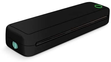 Portable Thermal Printer, A4 Wireless Bluetooth Printer Compatible with Android, iOS & Laptop, 203DPI Inkless Mobile Printer for Travel, Home, Study, Office (Black)