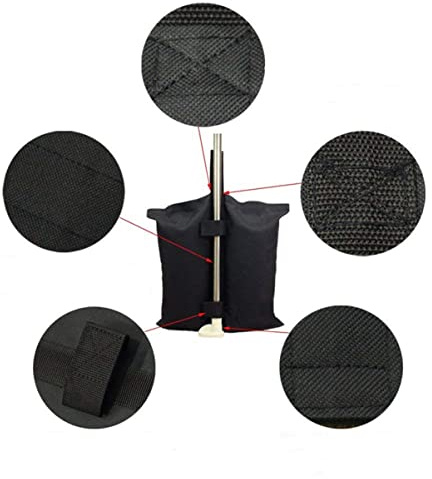 BESTonZON 4piezas Sacos de Arena para Tiendas de Campaña Soportes para Carpas de Fiesta para Fijar Carpas al Aire Material Resistente Incluye Bolsas de Peso para Pabellones y Marquesinas