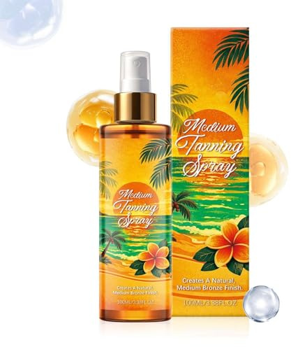 Spray Autoabbronzante, Effetto Bronzo Naturale, 100 Ml, Infuso Per La Cura Della Pelle, Abbronzante Formato Da Viaggio, Spray Coprente Uniforme, Per Viso Corpo Spa Vacanze Viaggi Casa Feste Camp