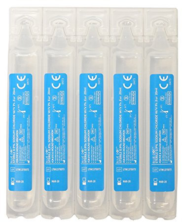5X CMS Medical First Aid Sterile Sodium Chloride 20ml Refill Wound Eye Wash Pods