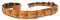 Echtes Krokodil Leder Hutband in tobacco