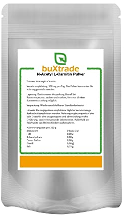 2x 500 g N-Acetyl-L-Carnitin Pulver | Non-GMO | Vegan | L-Carnitin | Buxtrade