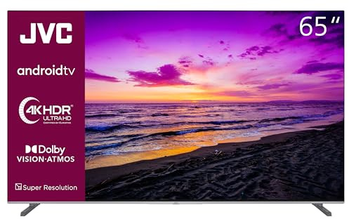 JVC LT-65VA7255 65 Zoll Fernseher/Android TV (4K Ultra HD, HDR Dolby Vision, Triple-Tuner, Bluetooth, Dolby Atmos) [2023], Schwarz