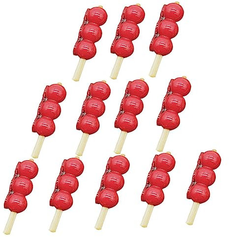 Mikikit 12st Simulierte Kandierte Haws Küchenessen Lebensmitteldekoration Mini-essen Mini-food-charms Schmuckzubehör Küchenzubehör Miniatur-bausatz Miniatur-zubehör Süssigkeit Acryl China
