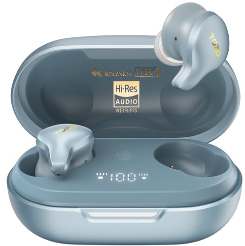 TOZO Golden X1 Wireless Earbuds Balanced Armature Driver and Hybrid Dynamic Driver, Bluetooth Headphones OrigX Pro, LDAC & Hi-Res Audio, Environment & Active Noise Cancellation Headset Blue