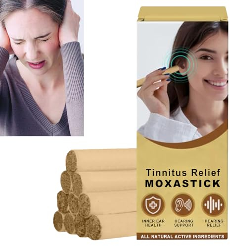 Natürliche Ohrenkerzen,Tinnitus Relief Stick,Tinnitus Relief Moxibustion Stick,Tinnitusless Ear Ringing Relief Stick,Tinnitus Relief Stick Set for Cleaning Ear Canal,lmprove Hearing 10pcs