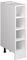 Vicco Regalunterschrank R-Line, Weiß/Weiß, 20 cm mit offenen Regalen, ohne Arbeitsplatte