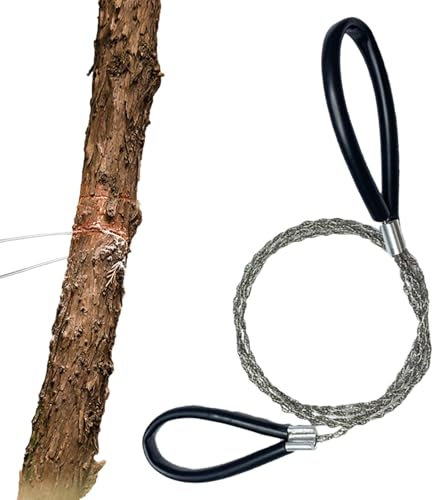 Sierra de alambre para madera,Cortadora de sierra de alambre - Motosierra manual portátil de tubo de PVC para supervivencia,Sierra de corte ligera, equipo para exteriores para picnics, senderismo,