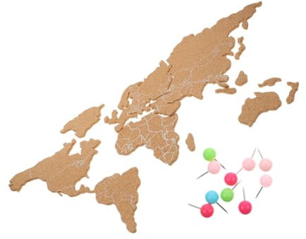 SUPVOX 1 Set Mappa Del Autoadesiva per Decorazione Bacheca Multifunzione per Viaggi e Facile da Installare e Adattabile Diverse Muro
