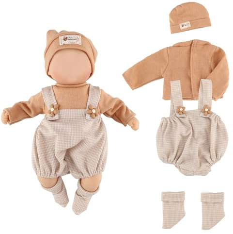 Vêtements De Poupée, Poupée Accessoires pour Poupées Vêtements De Poupée 14-18, Tenues Brun pour 35-45 cm Nouveau-Né Bébé Poupées Filles (poupée Non Incluse)