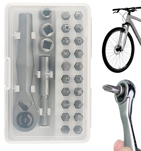 Setauoo Kit Cacciavite a Cricchetto | Avvitatore per Dadi e Viti 25 in 1 - Utensile Antiruggine Regolabile con Testine Intercambiabili per Riparazioni Auto e Casa