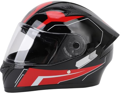Mulcort Integralhelm, einzigartiges Design, Leichter Fahrradhelm, atmungsaktive Baumwollschicht, Abnehmbarer Fleece-Halswärmer für Kopfumfänge von 54–61 cm (Rot)