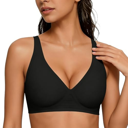 LXEASYGO Wireless Jelly Bra for Women Seamless Non Wired Push Up Soft Comfort Support Full Coverage Sleep T Shirt Bras Ladies Everyday Bralettes