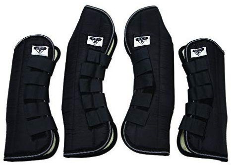 Saxon - Fasce da viaggio per cavalli (Cob) (Nero)
