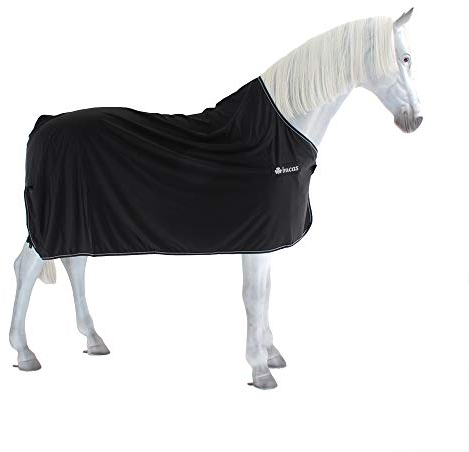 Bucas - Pferdedecke - Bucas Abschwitzdecke/Paradedecke/ Transportdecke Panel Prize Cooler Schwarz/Grau - 155 cm