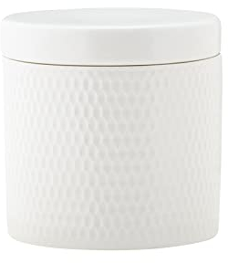 Maxwell & Williams DV0183 Vorratsdose – 600 ml Füllvolumen – Porzellan Weiß – Diamonds – Reliefstruktur, Geschenkbox