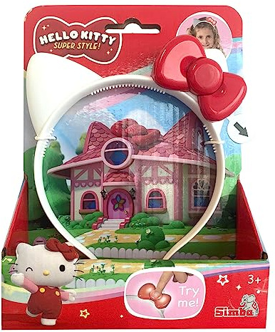 Simba Hello Kitty Stirnreif, Haarreif, Haar Reif, mit Licht und Sound, 16cm, ab 3 Jahren