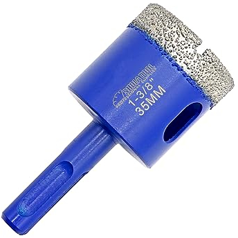 SHDIATOOL Brocas de diamante 35mm, Brocas sacanúcleos con SDS PLUS Shank Hole Saw Cutter for Porcelain Tile Marble Ceramic Granite