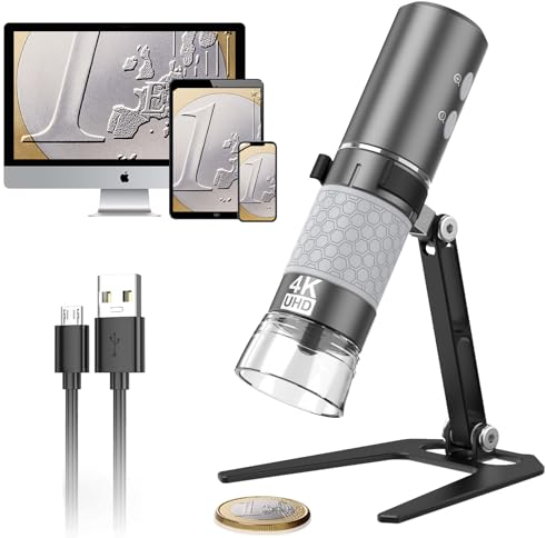 Bysameyee Halterung aus Aluminiumlegierung für Digital-USB-/WLAN-Mikroskop, Universal-Metallrahmen mit Tragetasche (4K)