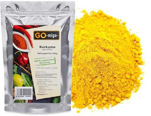 0,5kg Kurkuma Pulver Gelbwurz gemahlen Curcumin Top Qualität 500g