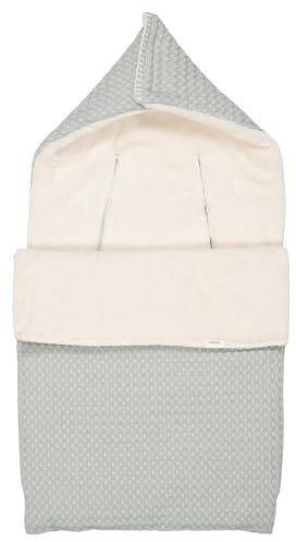 Koeka Babyfußsack - Für Babyschale - Gruppe 0+ - Mit Teddy Gefüttert - Mit Kapuze - Oslo - Aus Baumwolle - Abwaschbar -