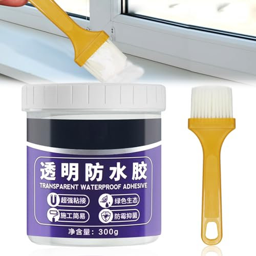 Fengyang® Agent de Revêtement Imperméable Transparent, Agent Anti-Fuite étanche, Anti Fuite, Polyurethane Waterproof Coating, Resine Etancheite Transparente, Agent de Réparation de Mur