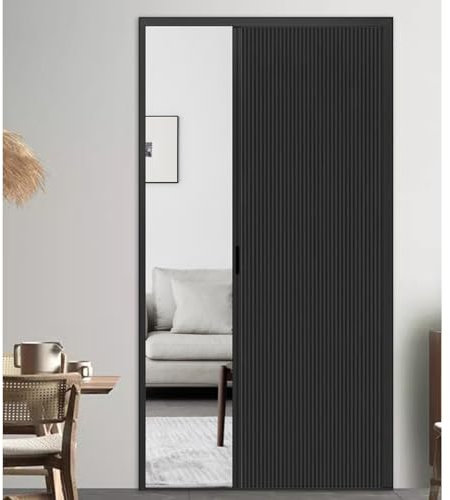 Porte Coulissante Accordéon Pliante Porte Pliante En Nid D'abeille Pour Cloison Intérieure, 50 60 70 80 90 100 200 Cm De Large, Portes Coulissantes En Accordéon Avec Cadre Et Poignée - Pour Placard, P