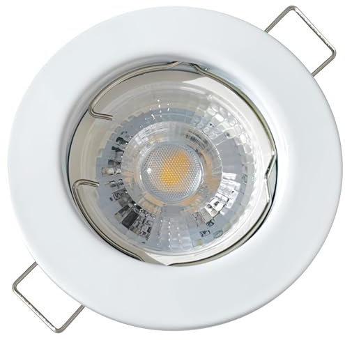 Rolux LED Einbaustrahler IP20 Lotta 12V COB 5W Weiß 1 Stück Einbauleuchte 4000K Neutralweiß Deckenspot