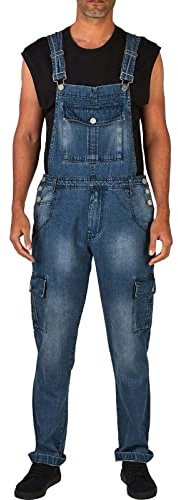 Jeans arbetsbyxor herr stretch, hängselbyxor herr långa överdimensionerade trendiga jeans vintage sparkbyxor elegant overall sportiga hängseljeans mjuk jumpsuit normal passform arbetsoverall casual