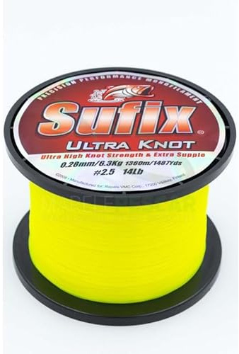 Sufix Nylon Ultra Knot - 1195m - Opaque Yellow - D.0.30mm - R.7.2Kg - DS1UK030053PBU - ASU470902