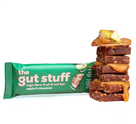 The Gut Stuff Fruit & Nut Bars, Apple & Cinnamon Flavour - 12 Bars