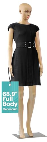 SereneLife Mannequin Féminin Corps Complet, 175 cm de Hauteur, Tête Ajustable, Membres Flexibles et Design Détachable, Parfait pour Magasins de Vêtements, Boutiques, Expositions et Plus