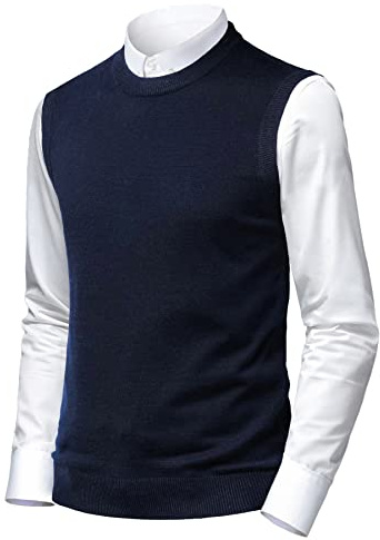 Herothorn Maglione Panciotto Gilet Canotte Sweater Felpa da Uomo Lavorato a Maglia Senza Maniche Smanicato Pullover Maglieria Panciotto