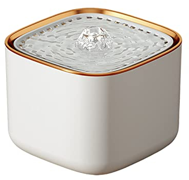 Katzenbrunnen, Automatische Katzen Trinkbrunnen, Haustier Wasserbrunnen, Wasserspender, Trinkbrunnen für Hunde Haustier Katzenbrunne rutschfest Automatisch Katze Wasserspender (Weiß)