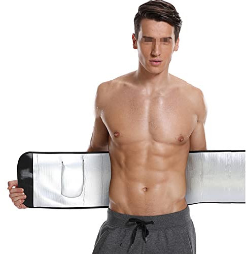 Bauchweggürtel Abnehmen Gürtel, Sauna Fitness Schweißgürtel, Bauch Fett Weg Gürtel Für Damen Und Herren Zum Schwitzen, Krafttraining Und Zur Rückenstabilisierung,3XL,Black