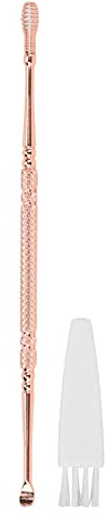 Herramienta De Extracción De Cera De Los Oídos, Extractor De Cera De Los Oídos En Espiral De Acero Inoxidable Con Mango Antideslizante, Ergonómico, Redondeado, Para Oreja(oro rosa)