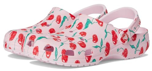 Crocs Zuecos clásicos Out of This World II, Leche rosa/cerezas, 6 Women/4 Men