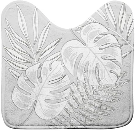 Tapis Contour WC Microfibre Amber 45x45cm Gris