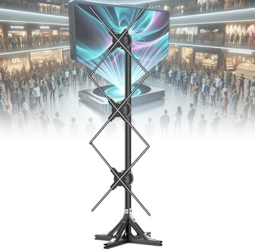 vnmudzeo 1X3 MáQuina De Publicidad Vertical Tipo De Empalme, Ventilador De ExhibicióN De Proyector De Video De AnimacióN 3D Giratorio 624 Cuentas Led